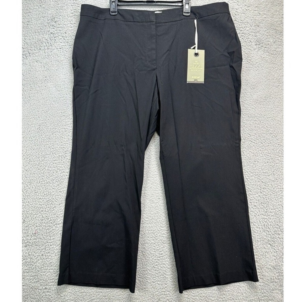 Avenue Pants Women 26 Black Bootcut Nylon Blend Ankle Hi-Rise Stretch Ladies NEW